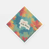 Serviette En Papier Automne automne aquarelle baby shower floral (Coin)