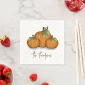 Serviette En Papier Automne Automne Aquarelle Citrouille Élégante réco (En situation)