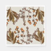 Serviette En Papier Automne Automne Aquarelle Feuilles de feuillage (Devant)