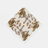 Serviette En Papier Automne Automne Aquarelle Feuilles de feuillage (Coin)