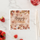 Serviette En Papier Automne Automne Bon thanksgiving Feuille Brown (En situation)