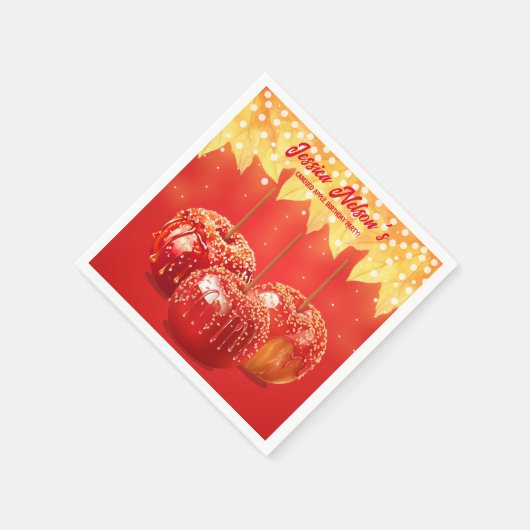 Serviette En Papier Automne Automne Canted Apple Party (Coin)