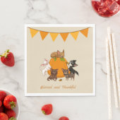 Serviette En Papier Automne Automne Chihuahua Thanksgiving Naples (En situation)