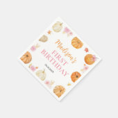 Serviette En Papier Automne Automne Citrouille Fille Anniversaire (Coin)