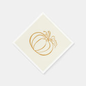 Serviette En Papier Automne Automne Citrouille Thanksgiving design (Coin)