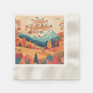 Serviette En Papier Automne/Automne/feuille/coloré