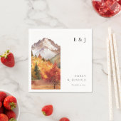 Serviette En Papier Automne Automne Mariage élégant (En situation)