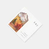 Serviette En Papier Automne Automne Mariage élégant (Coin)
