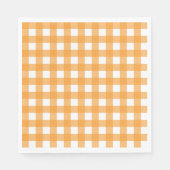 Serviette En Papier Automne Automne Orange Plaid Motif (Devant)
