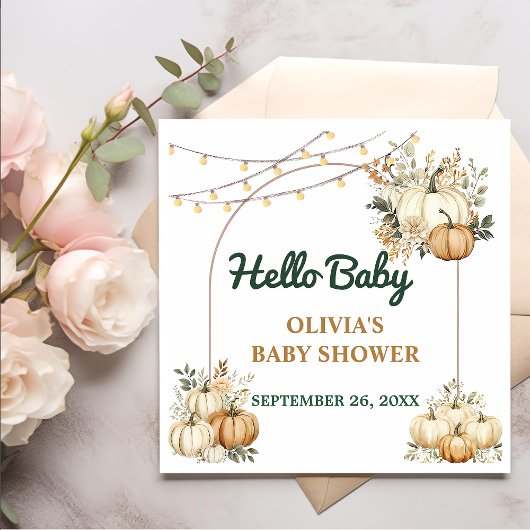 Serviette En Papier Automne Automne Thanksgiving Baby shower