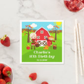 Serviette En Papier Automne Barnyard Anniversaire Blonde Coiffeuse (En situation)