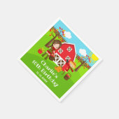 Serviette En Papier Automne Barnyard Anniversaire Brown Coiffeuse (Coin)