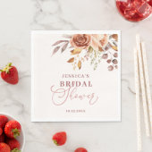 Serviette En Papier Automne Boho Fête des mariées florale Boho (En situation)