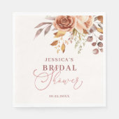 Serviette En Papier Automne Boho Fête des mariées florale Boho (Devant)