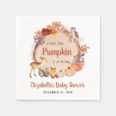 Serviette En Papier Automne Bois Animaux Citrouilles Baby shower (Devant)