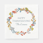 Serviette En Papier Automne Botanique Thanksgiving (Devant)