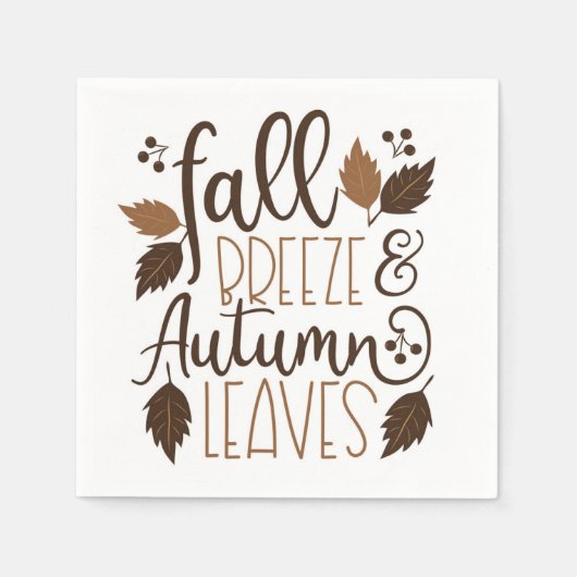 Serviette En Papier Automne Breeze Feuilles d'automne (Devant)