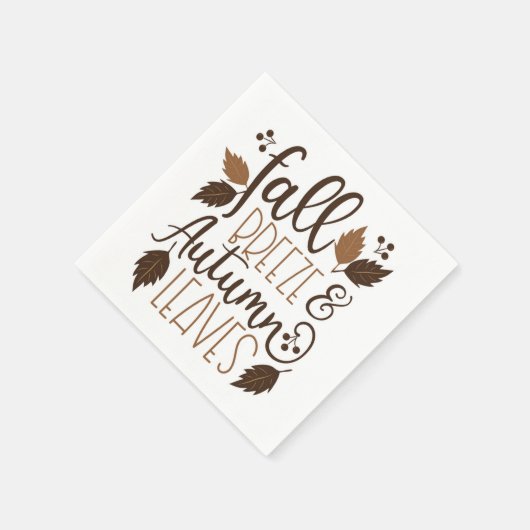 Serviette En Papier Automne Breeze Feuilles d'automne (Coin)