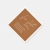 Serviette En Papier Automne Brown Mariage Fun Fun Fun (Coin)