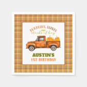 Serviette En Papier Automne Camion d'anniversaire Napkin - Custom (Devant)