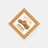 Serviette En Papier Automne Camion d'anniversaire Napkin - Custom (Coin)