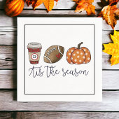 Serviette En Papier Automne C'est la saison Custom Coffee Football Cit
