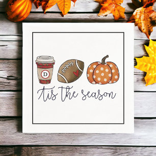 Serviette En Papier Automne C'est la saison Custom Coffee Football Cit