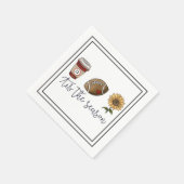 Serviette En Papier Automne C'est la saison initiale Café Football Flo (Coin)
