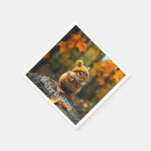 Serviette En Papier Automne Chipmunk Anniversaire (Coin)