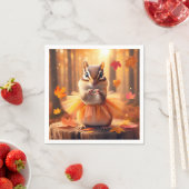 Serviette En Papier Automne Chipmunk Ballerina Danseuse (En situation)