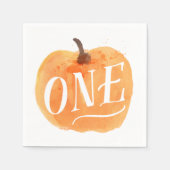 Serviette En Papier Automne Citrouille Automne | Premier anniversaire (Devant)