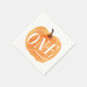 Serviette En Papier Automne Citrouille Automne   Premier anniversaire