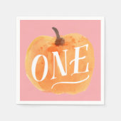 Serviette En Papier Automne Citrouille Automne | Premier Anniversaire  (Devant)