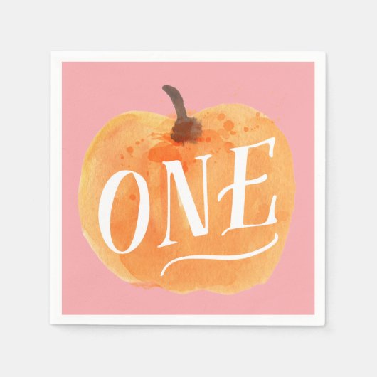Serviette En Papier Automne Citrouille Automne | Premier Anniversaire  (Devant)