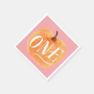 Serviette En Papier Automne Citrouille Automne   Premier Anniversaire 