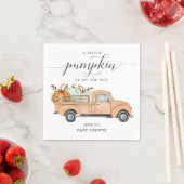 Serviette En Papier Automne Citrouille Camion Baby shower Napkin Cockt (En situation)