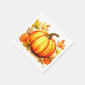 Serviette En Papier Automne Citrouille et Feuille Automne Napkins (Coin)