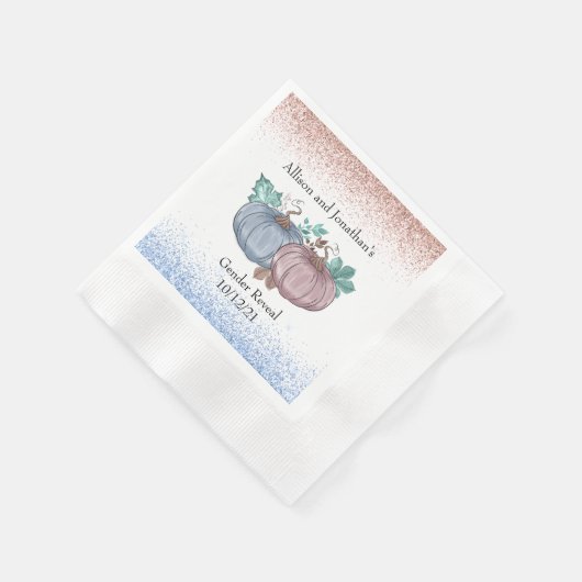 Serviette En Papier Automne Citrouille Genre Révéler parties scintilla (Coin)