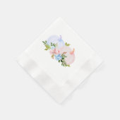 Serviette En Papier Automne Citrouille Genre Révéler rose bleu (Coin)