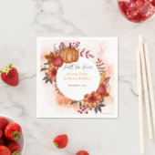 Serviette En Papier Automne Citrouille Mariage Réception (En situation)