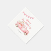 Serviette En Papier Automne Citrouille rose Truck Papier Plaque (Coin)