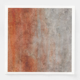 Serviette En Papier Automne Citrouille rouille orange gris aquarelle