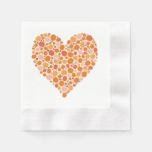 Serviette En Papier Automne Coeur Citrouille Feuilles de automne Coule