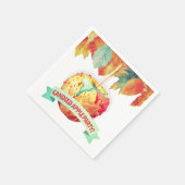 Serviette En Papier Automne Coloré Automne Candé Pomme fête (Coin)
