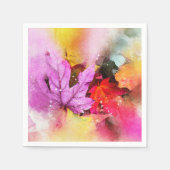 Serviette En Papier Automne érable feuille aquarelle automne pastel (Devant)
