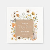 Serviette En Papier Automne Fée Fleur sauvage Fée Fille Anniversaire F (Devant)