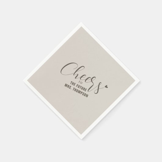 Serviette En Papier Automne Félicitations Futur Mme Taupe Fête des mar (Coin)