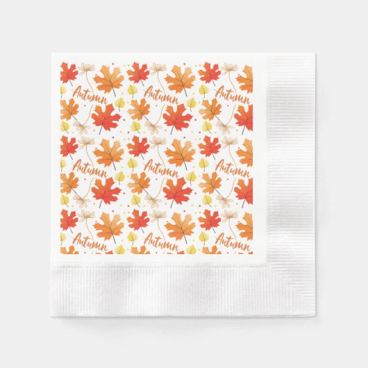 Serviette En Papier Automne Feuillage Automne Feuilles Automne (Devant)