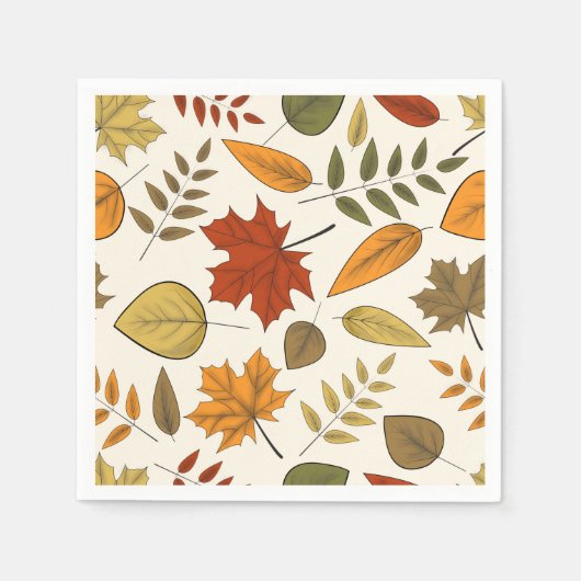 Serviette En Papier Automne Feuillage Automne Feuilles Thanksgiving Pa (Devant)