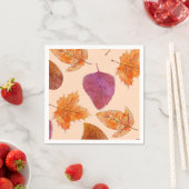Serviette En Papier Automne Feuilles Danse - Automne Feuilles Motif (En situation)